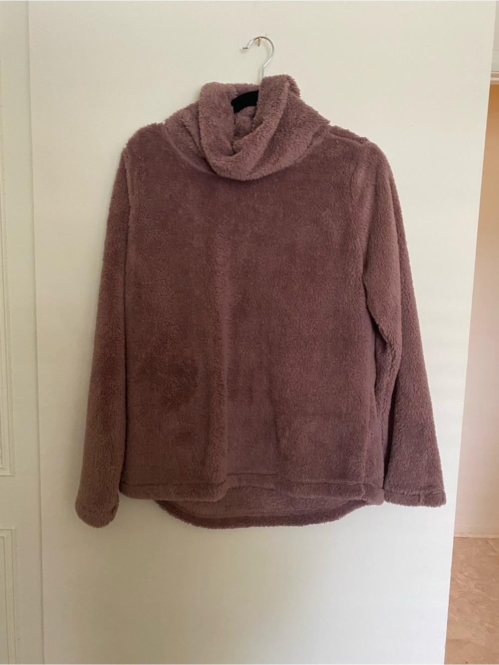 Zella Plush Cowl Neck Sweater - Mauve